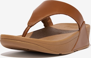 FitFlop T-Bar Sandals 'Dianette' in Brown: front