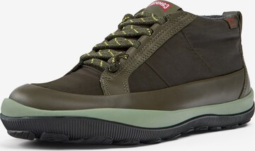 CAMPER Lace-Up Ankle Boots 'Peu Pista' in Green: front