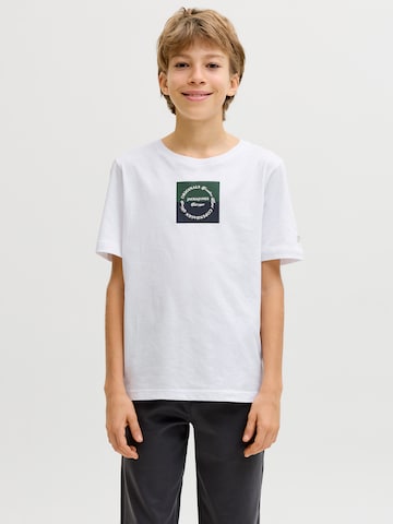Jack & Jones Junior Majica 'JORCATSKILLS' | bela barva: sprednja stran