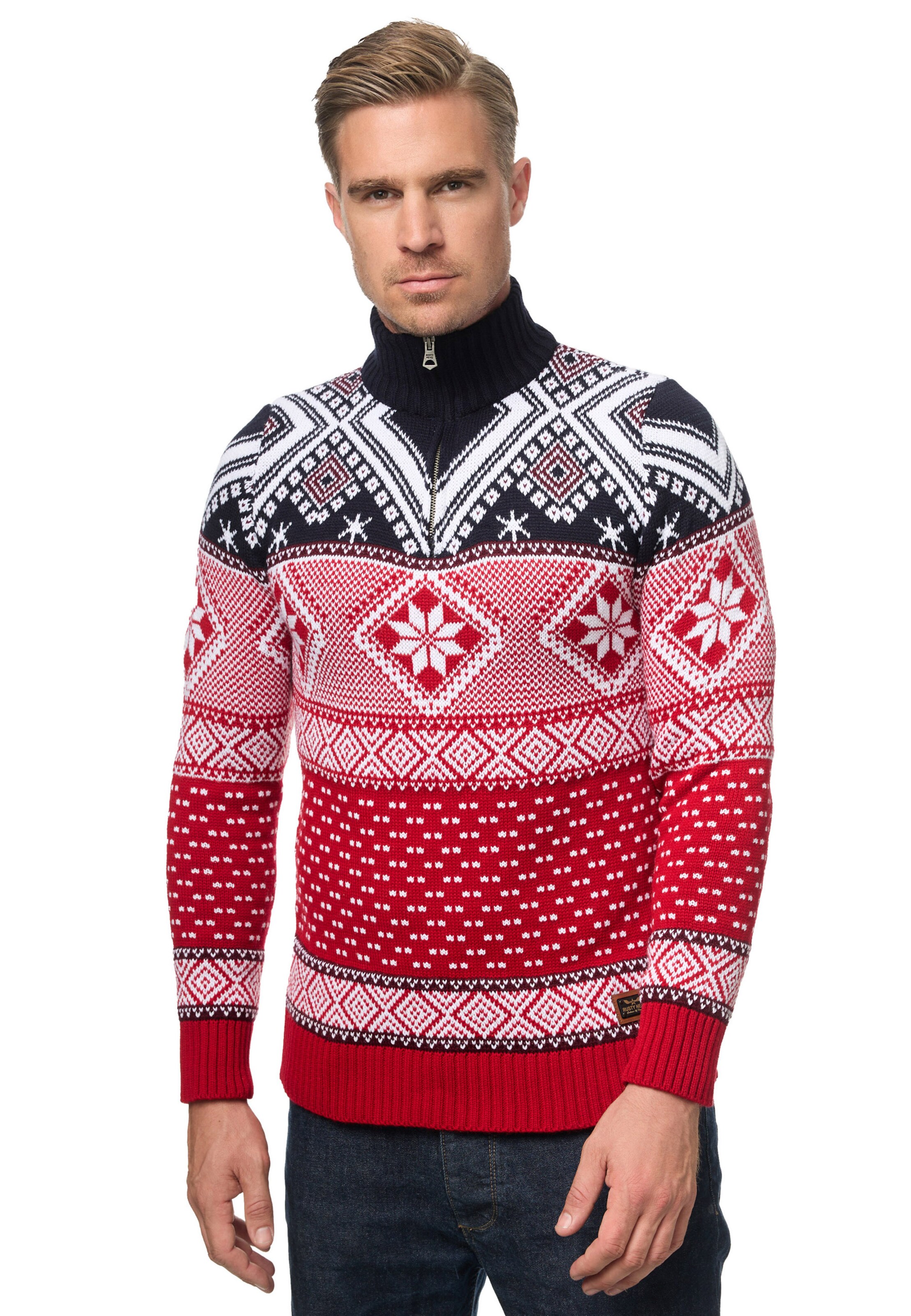 Rusty Neal Pullover in Rot: Vorderseite