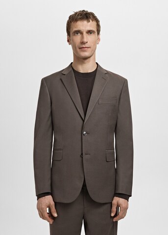 MANGO MAN Regular fit Suit Jacket 'Milan' in Brown: front
