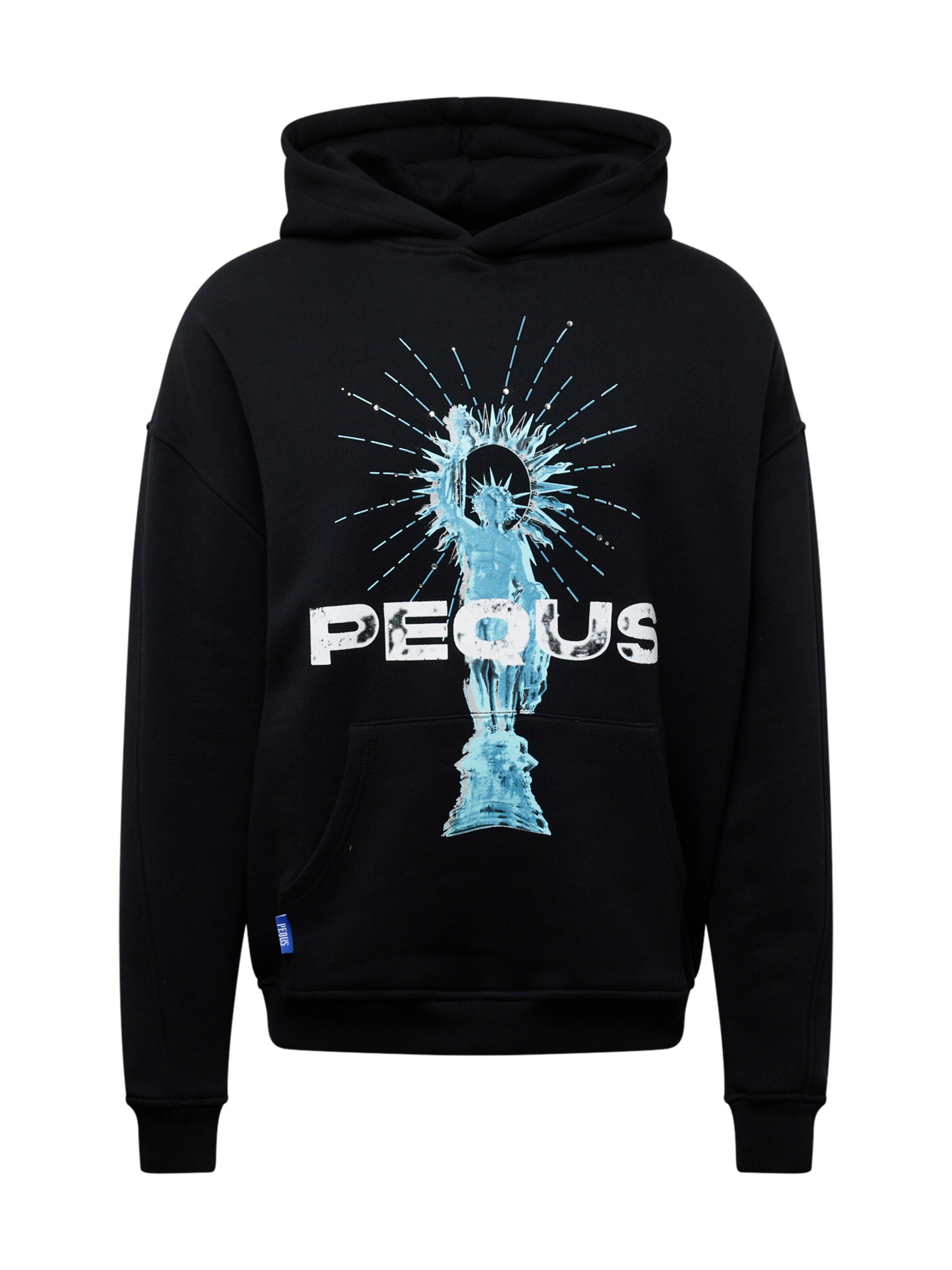 Pequs Sweatshirt 'Helios' in Schwarz: Vorderseite