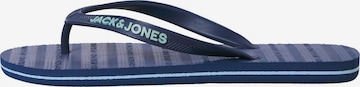 JACK & JONES T-bar sandals in Blue: front