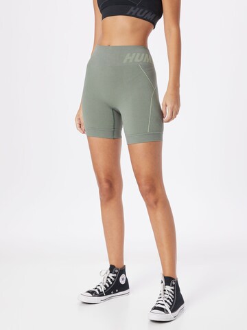 Hummel Skinny Sportsbukser 'Christel' i grøn: forside