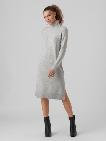 VERO MODA Knitted dress 'New Wind' in Grey
