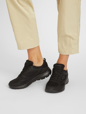 SKECHERS Platform trainers 'Summits-Suited' in Black: front