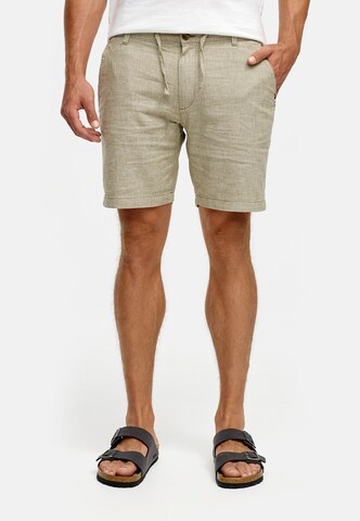 INDICODE JEANS Regular Trousers 'Erwil' in Green: front