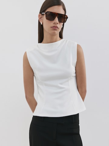 MANGO Top 'CUQUI' in Weiß: Vorderseite