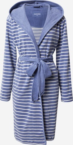 SCHIESSER Short Bathrobe in Blue: front