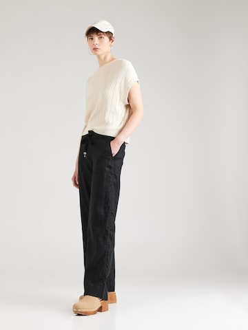 Lauren Ralph Lauren Wide leg Broek 'JOVONIE' in Zwart