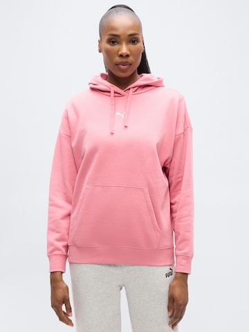 Hanorac sport 'ESS' de la PUMA pe roz: față
