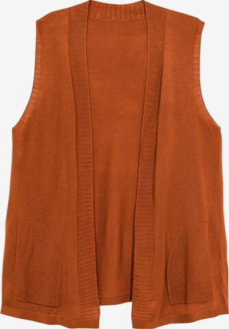 SHEEGO Knitted Vest in Brown: front