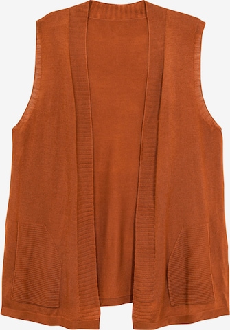 SHEEGO Knitted Vest in Brown: front