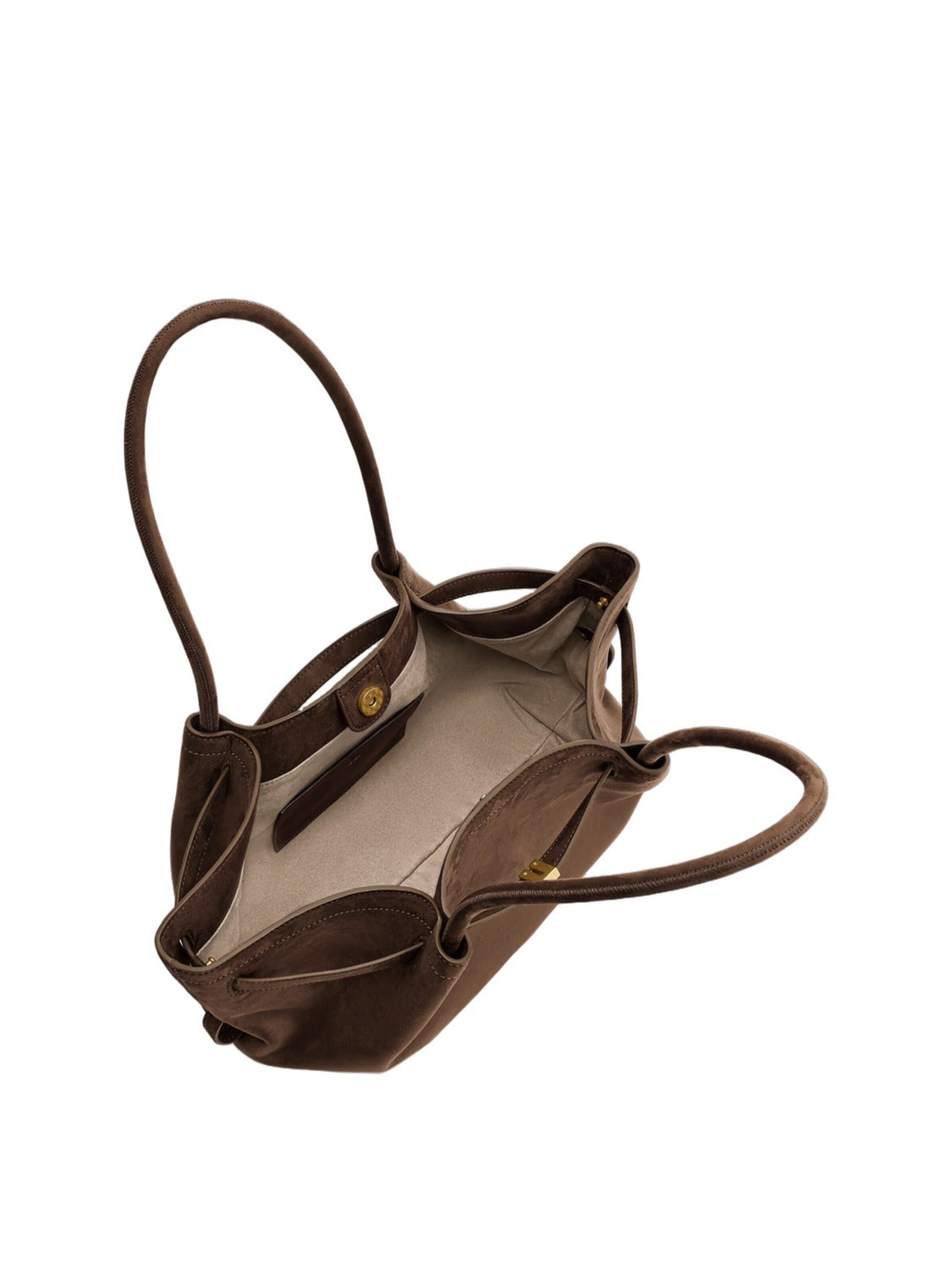 JW PEI - Shopper 'JW PEI Cabas Hana Large Effet Suédé Dark Brown' en marrón