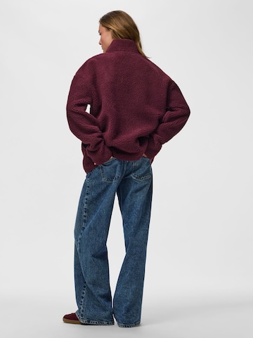 Giacca di pile 'PCSadia' di PIECES in rosso