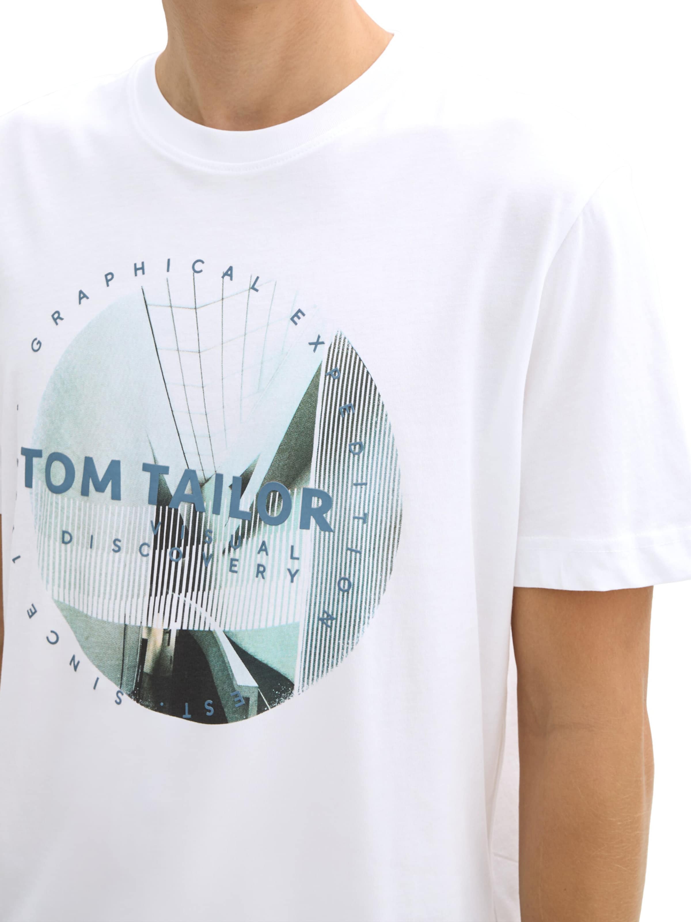 TOM TAILOR T-Shirt in Weiß