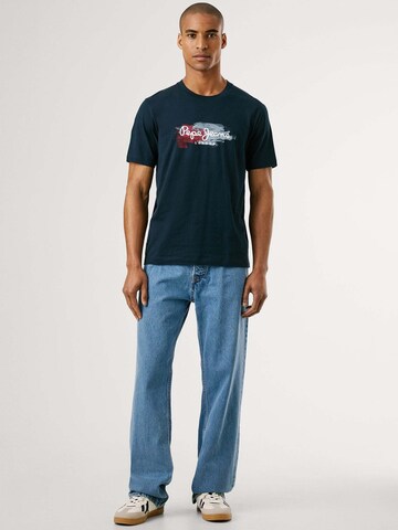 T-Shirt 'Trey' Pepe Jeans en bleu