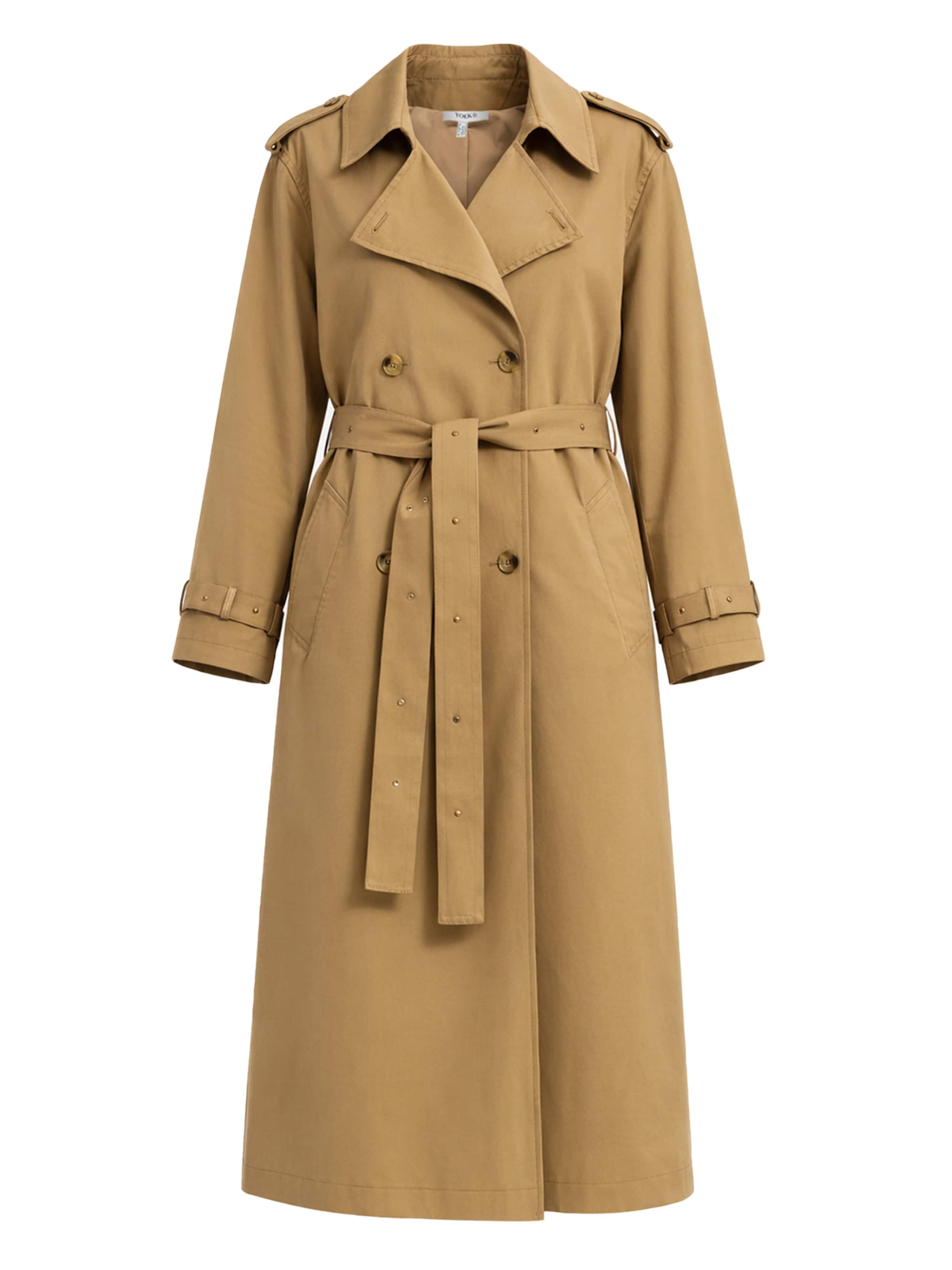 YOEK Tussenmantel in de kleur Lichtbruin, Productweergave