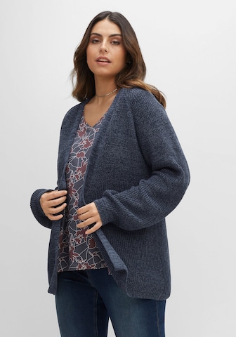 SHEEGO Knit Cardigan in Blue: front