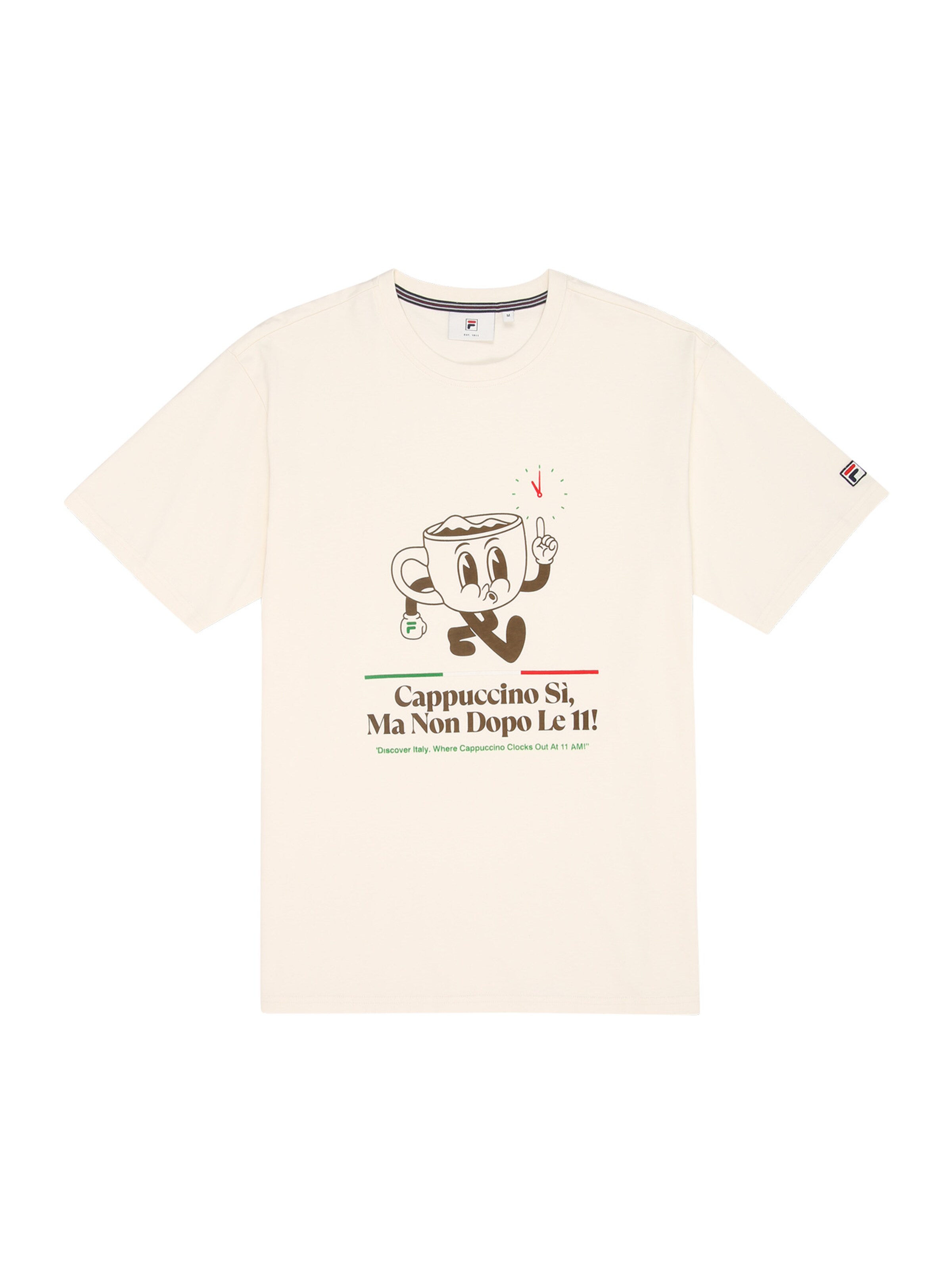 FILA Футболка 'Navigli Caffé' в Белый: спереди