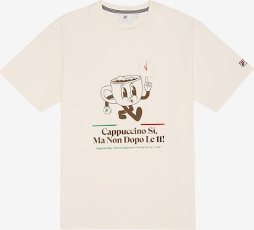 balta FILA Marškinėliai 'Navigli Caffé': priekis