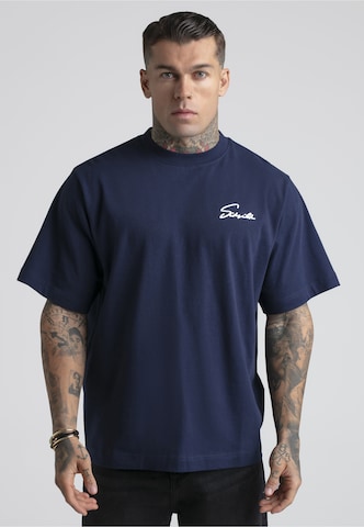 SikSilk - Camiseta 'Script' en azul: frente