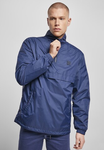 Urban Classics Regular fit Tussenjas in Blauw: voorkant