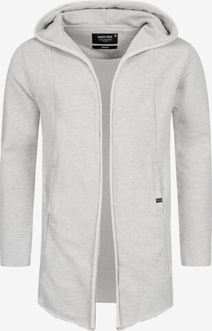 INDICODE JEANS Sweatjacke 'Brekstad' in Grau: predná strana