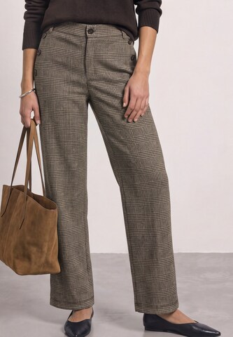 STREET ONE regular Lærredsbukser 'Amalia' i beige: forside
