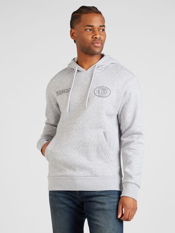 JACK & JONES Sweatshirt 'BRADLEY' in Grey: front