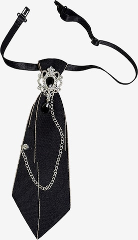 Magicshe Tie 'College-Stil Krawatte mit Metallkette' in Black: front
