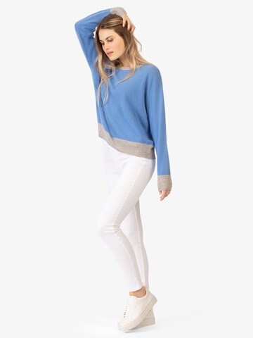 Rainbow Cashmere Pullover in Blau