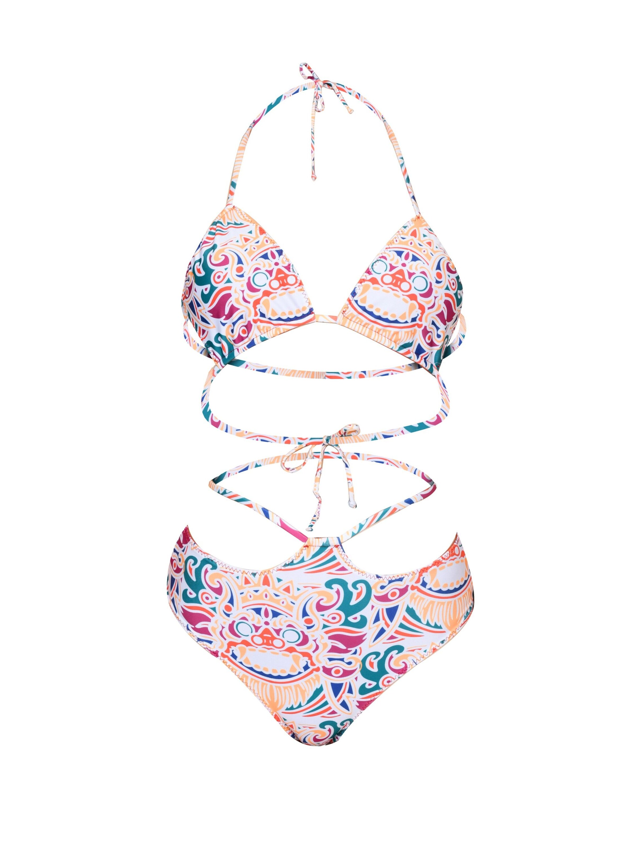 Kadoo Triangel Bikini 'ECONYL® Barong Simplified Set 2-tlg. wendbar' in Gemengde kleuren: voorkant