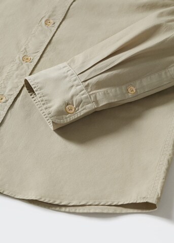 MANGO MAN Slim Fit Hemd 'Lumiere' in Beige