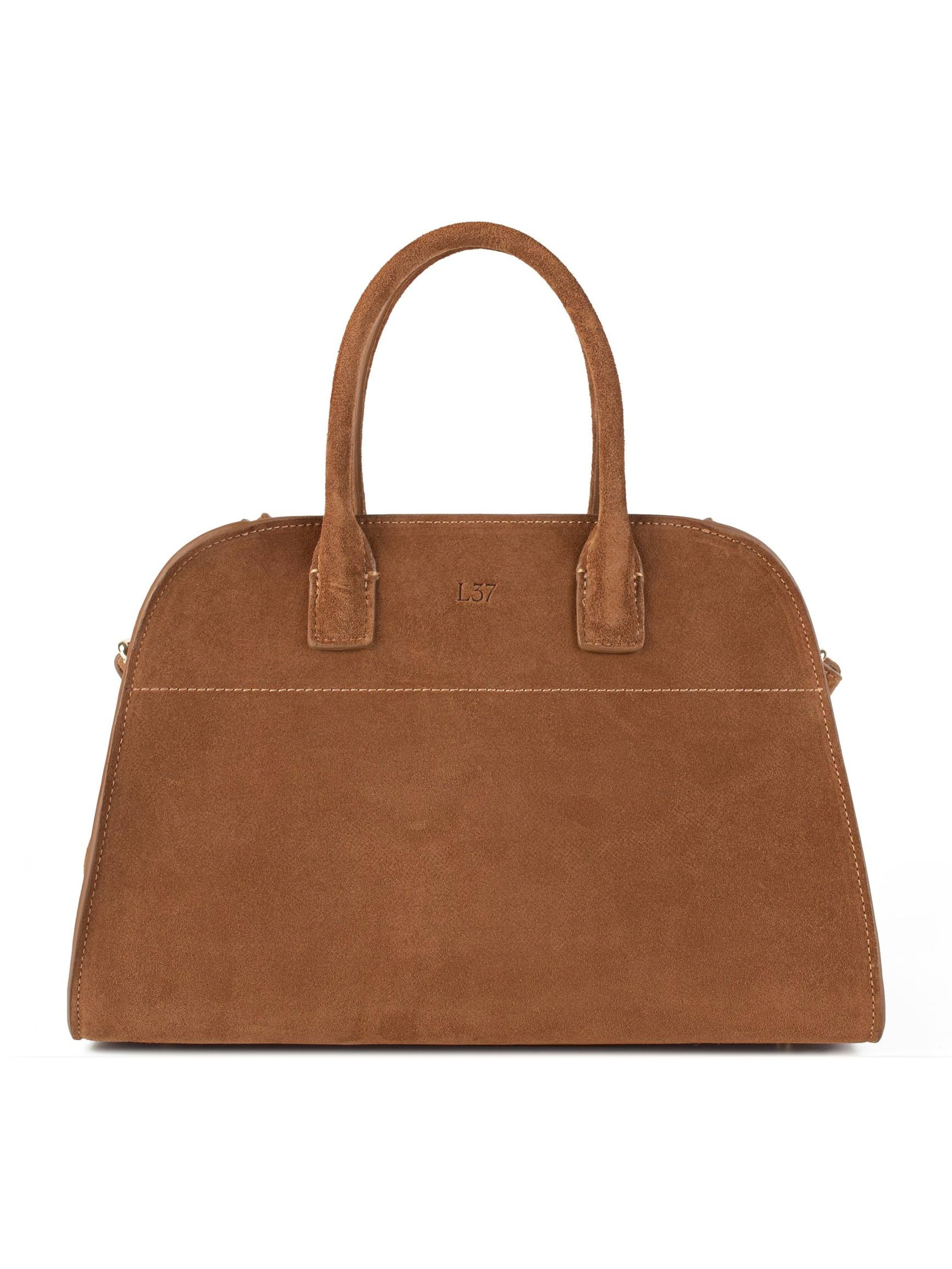 L37 HANDMADE SHOES - Bolso de mano 'BON VOYAGE MINI' en marrón: frente