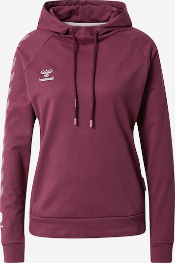 Hummel Sportief sweatshirt in de kleur Wijnrood / Wit, Productweergave