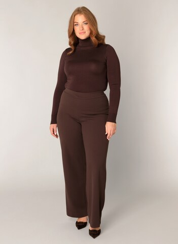 BASE LEVEL CURVY Loose fit Pants in Brown