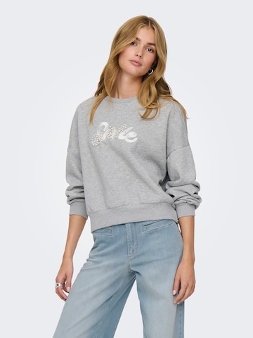 Sweat-shirt 'ONLALMA' ONLY en gris : devant