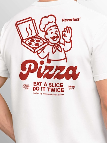 Neverless Shirt 'Pizza Lovers Club' in White