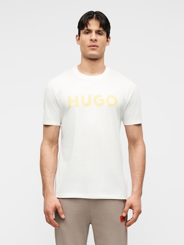 HUGO Μπλουζάκι 'Dulivio' σε μπεζ: μπροστά