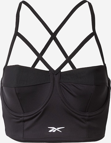 Reebok Bustier BH in Zwart: voorkant