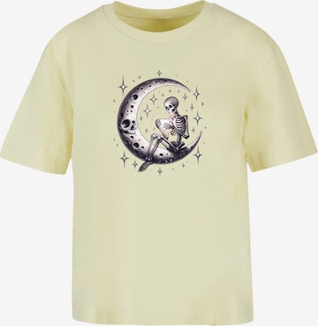 T-shirt 'Gothic Valentinstag Skelett Mond' F4NT4STIC en jaune : devant