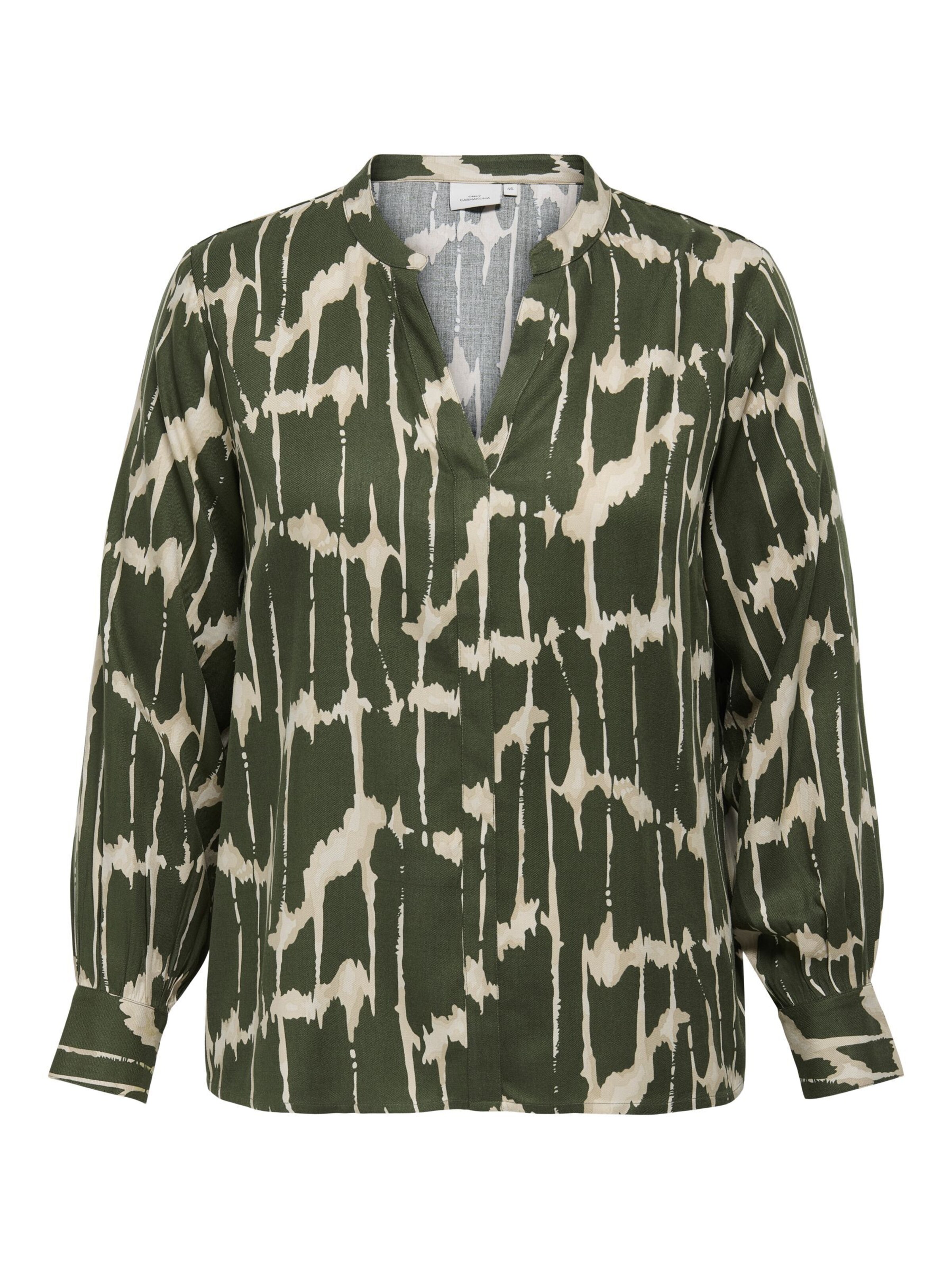 Camicia da donna 'CARJUNIA' di ONLY Carmakoma in verde: frontale