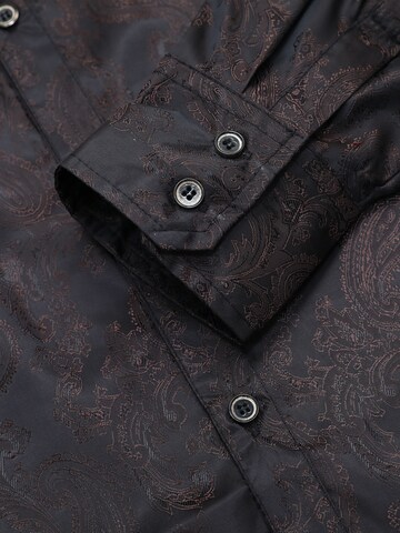 YOUTHUP Comfort fit Button Up Shirt 'Stick' in Black