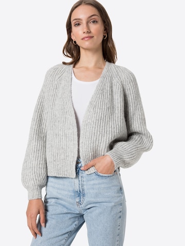 DRYKORN Knit Cardigan 'MANUI' in Grey: front