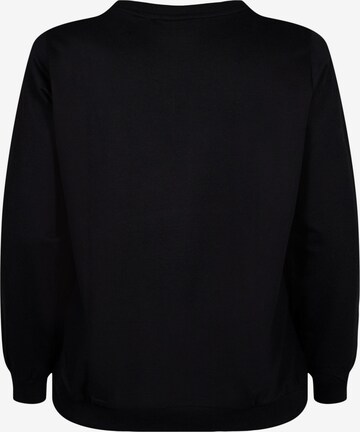 Zizzi Sweatshirt in Schwarz