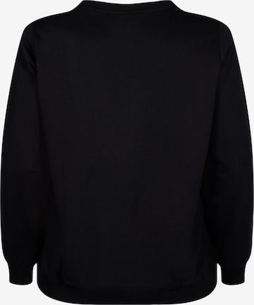 Zizzi Sweatshirt in Schwarz