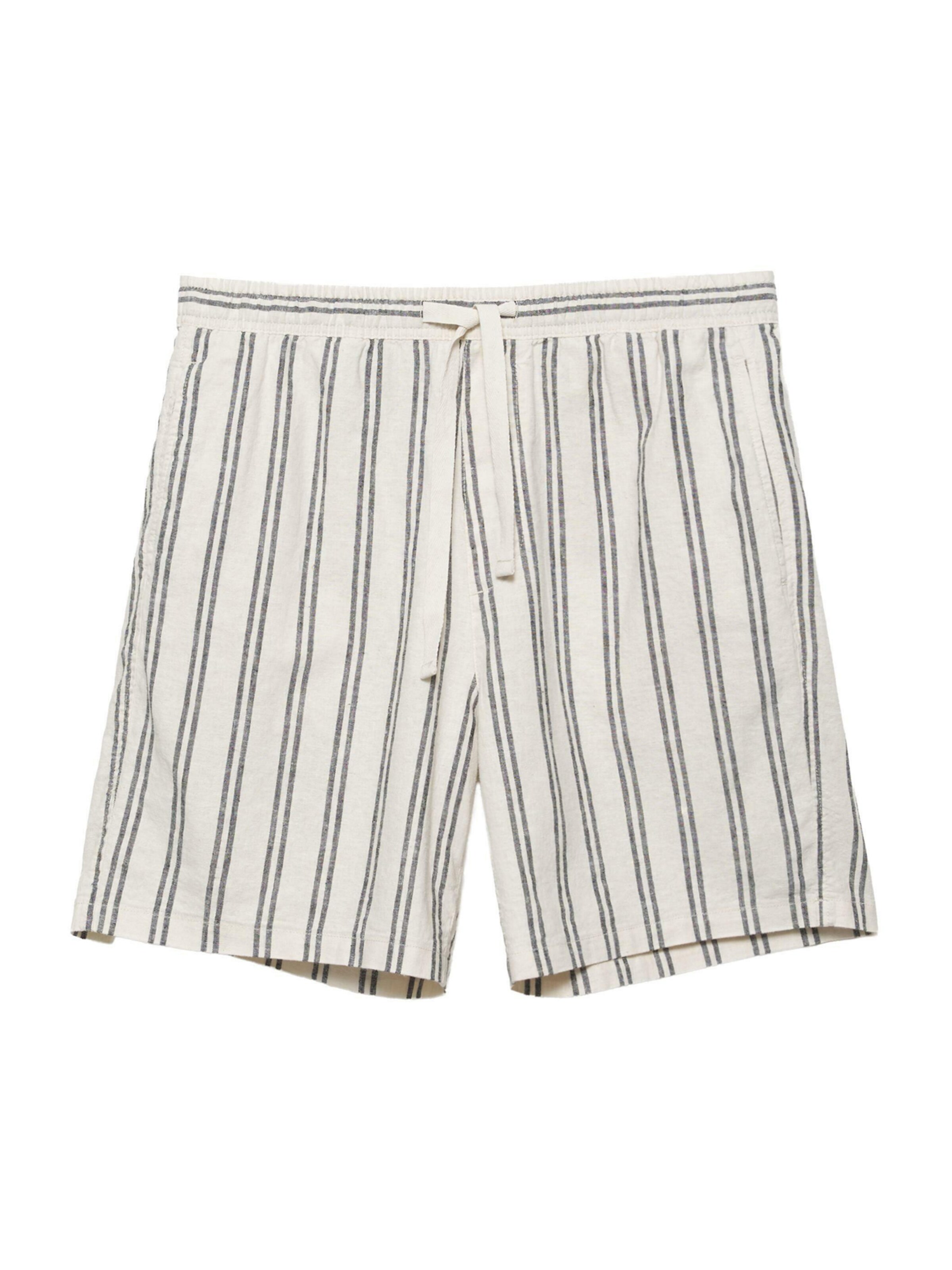 Pull&Bear Shorts in 29-30 in hellbeige / dunkelblau, Produktansicht