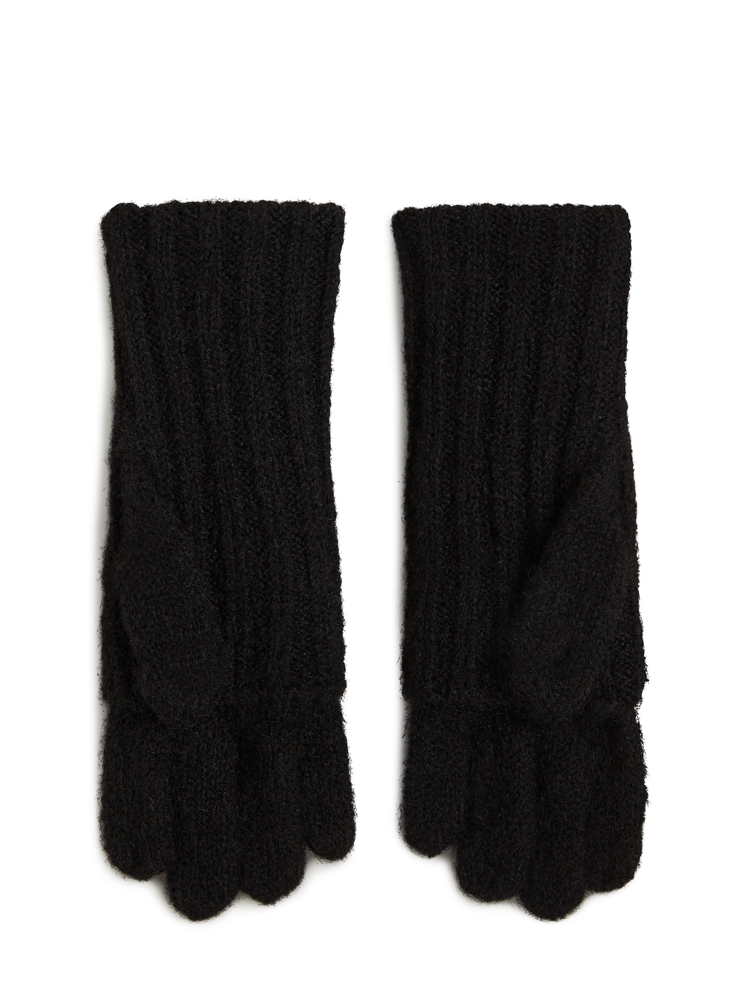 Gants 'Ikon' Karl Lagerfeld en noir