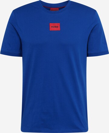 HUGO Shirt 'Diragolino212' in Blauw: voorkant